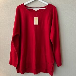 NWT Michael Kors Viscose Blend Long Sleeve Sweater Size XL